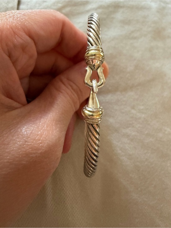 David Yurman Jewelry - David Yurman Two-Tone Silver and Gold Cable Bracelet